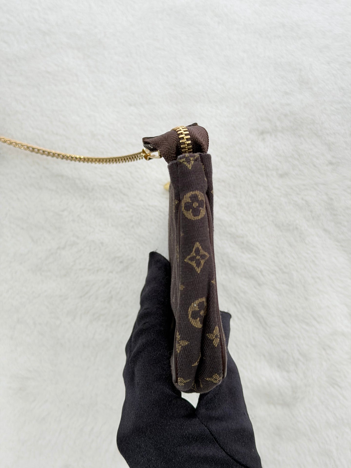 LOUIS VUITTON Monogram Denim Brown Totebag(Set)