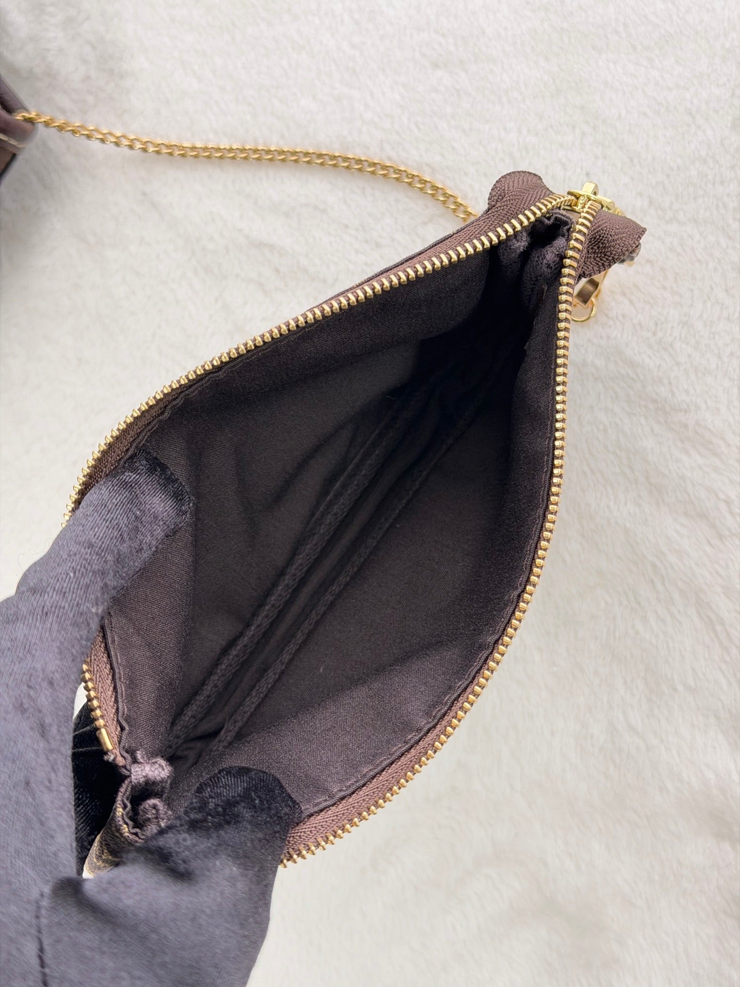 LOUIS VUITTON Monogram Denim Brown Totebag(Set)