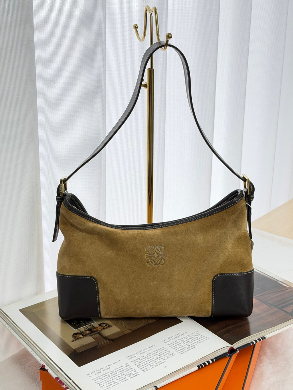 LOEWE Suede Hobo Shoulderbag
