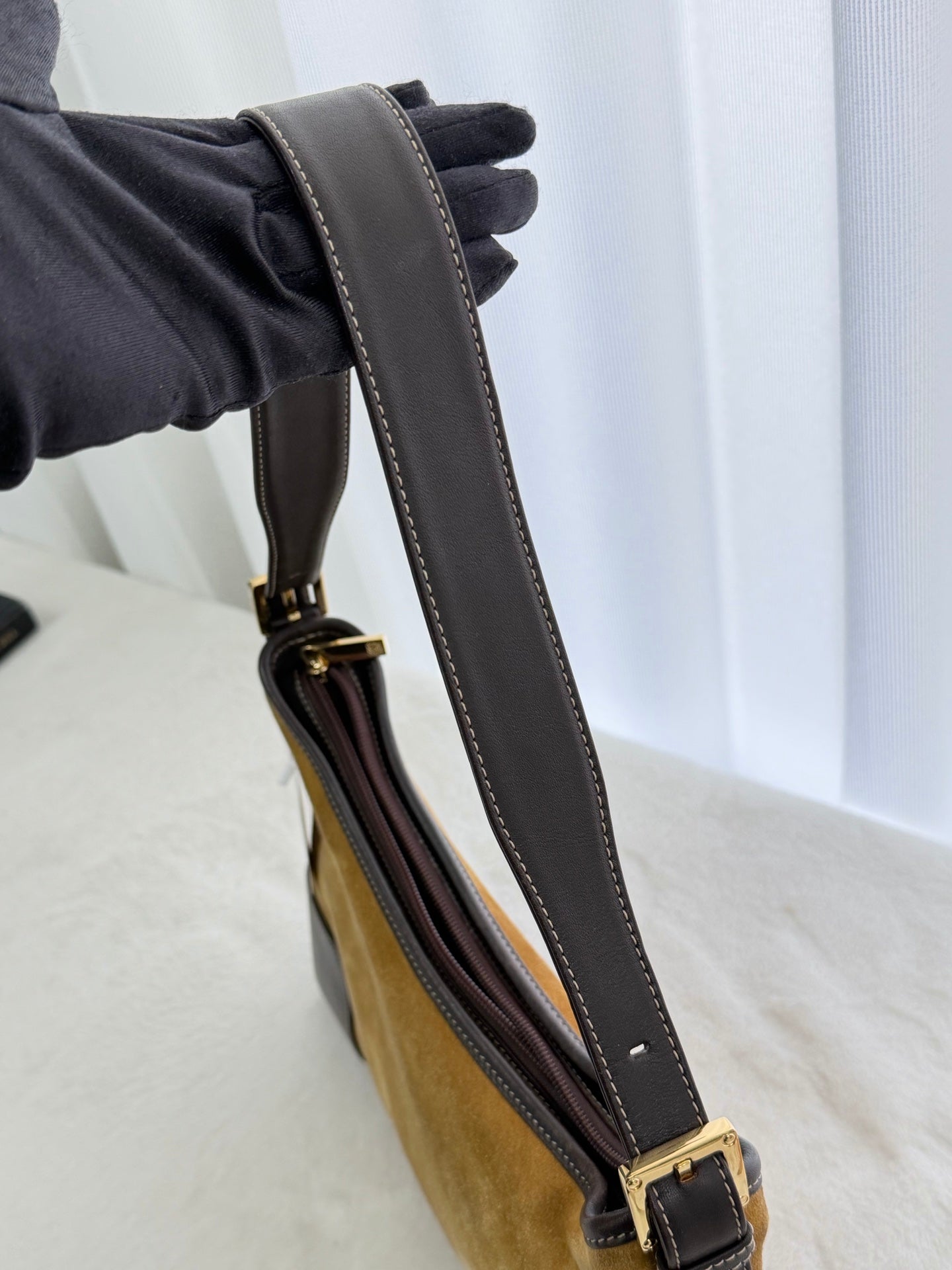 LOEWE Suede Hobo Shoulderbag