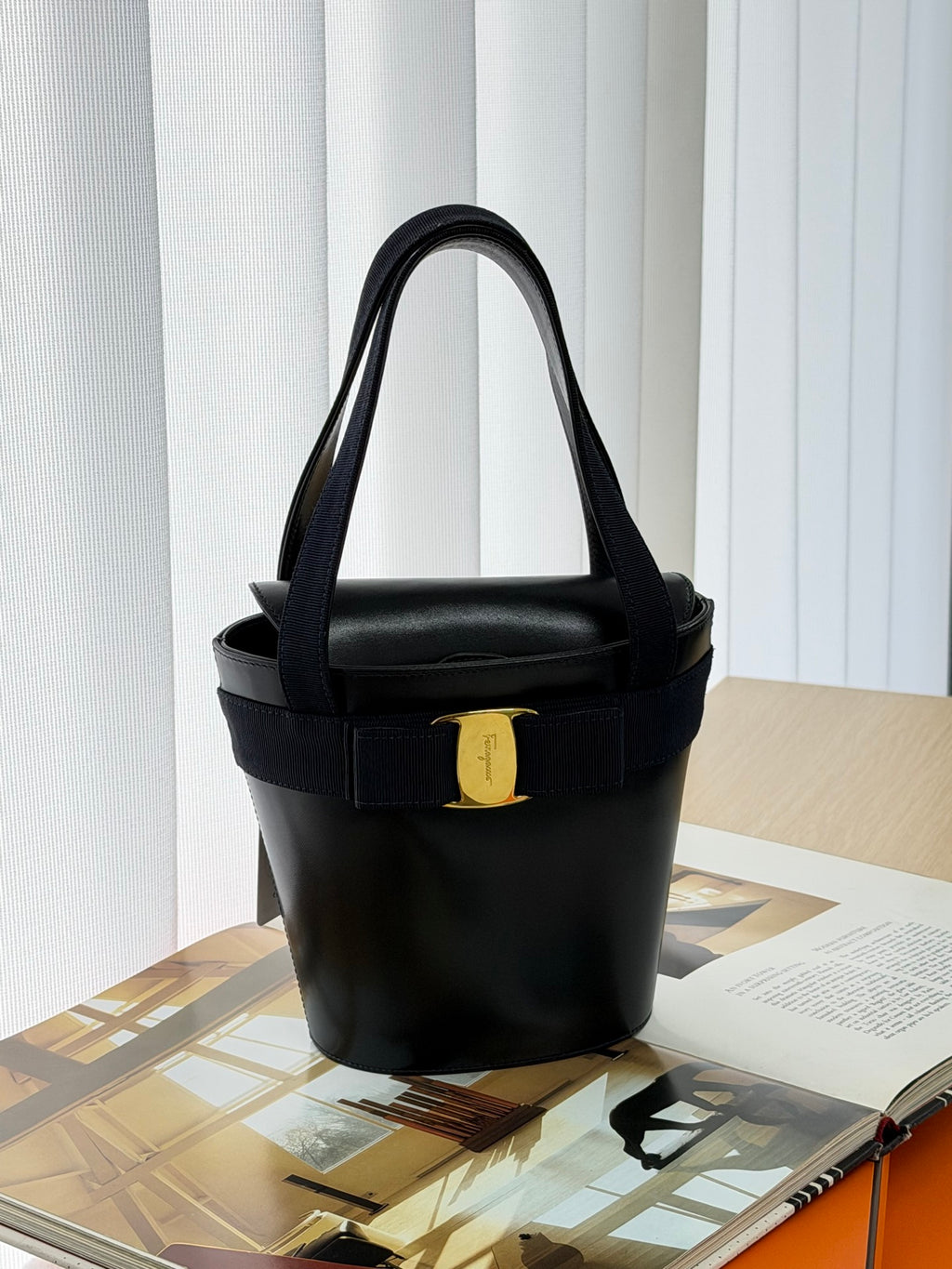 FERRAGAMO Ribbon Geniune Handbag