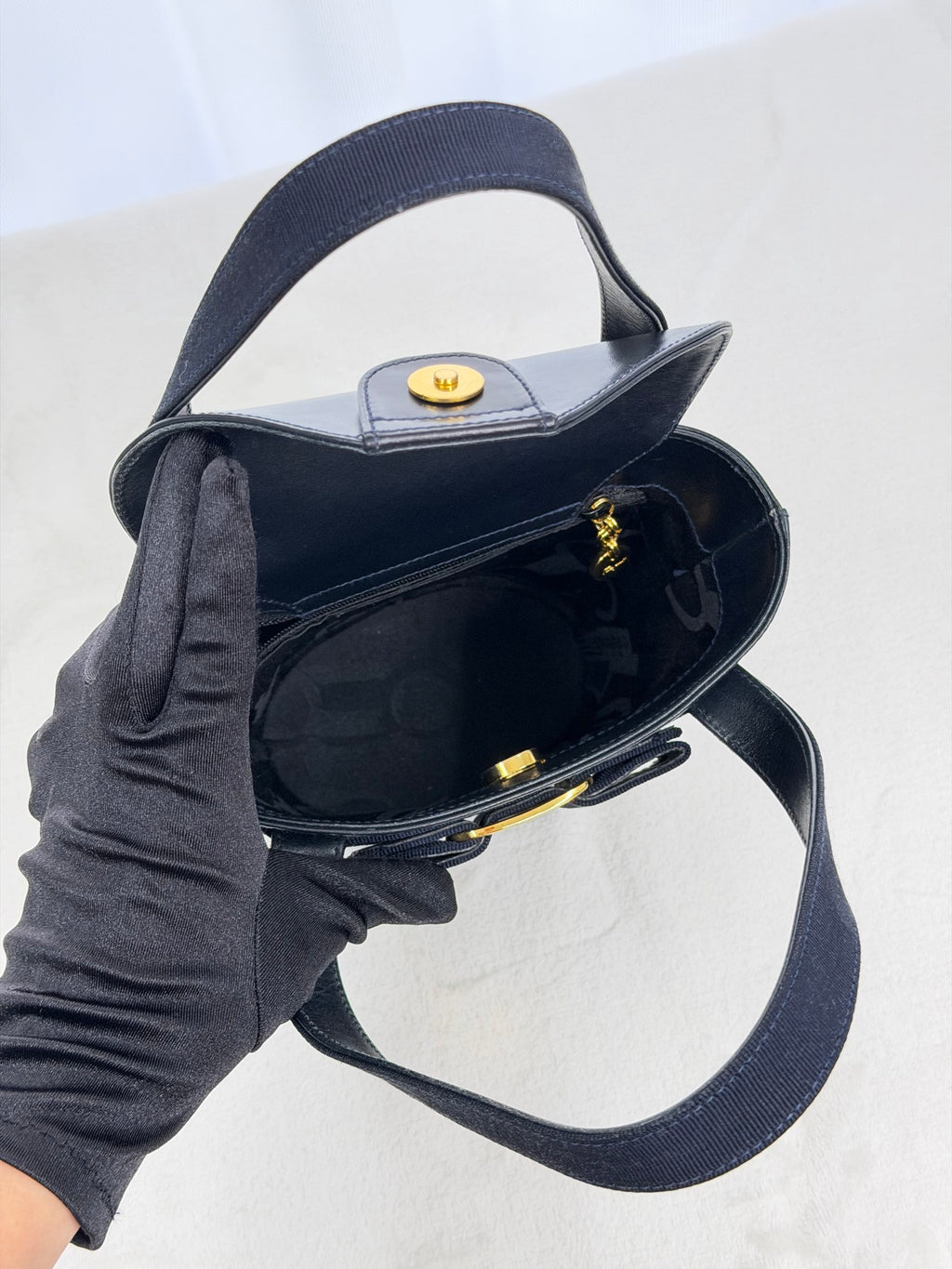 FERRAGAMO Ribbon Geniune Handbag