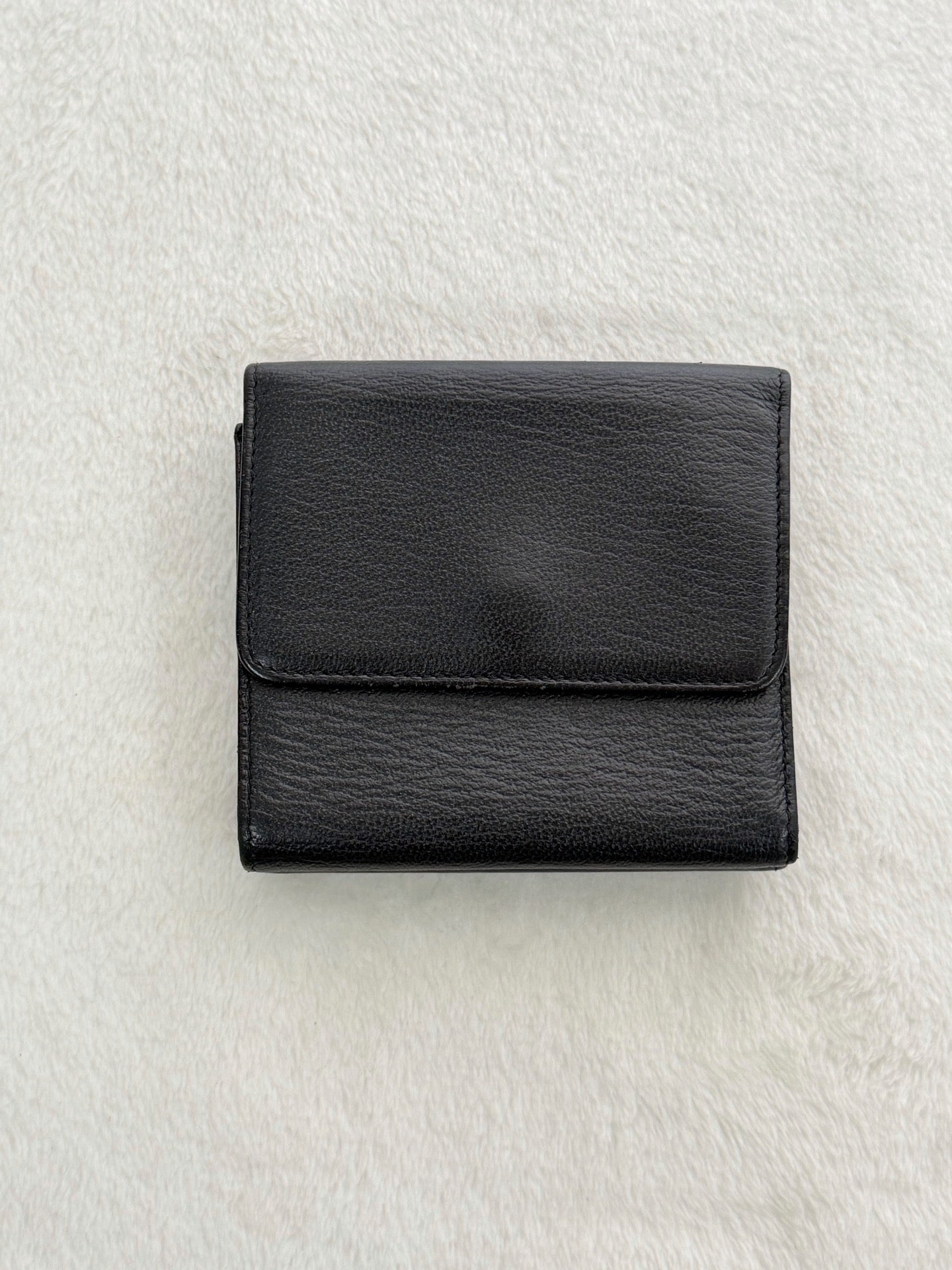 CHANEL Double-C Geniune Trifold Wallet