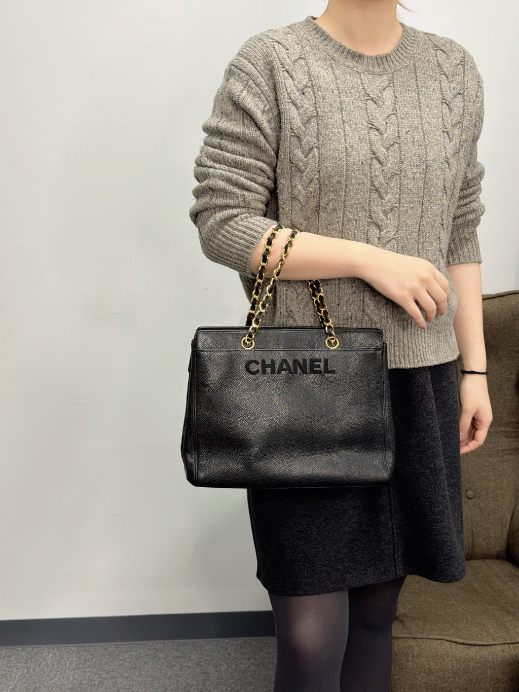 CHANEL Cavier Geniune Chainbag