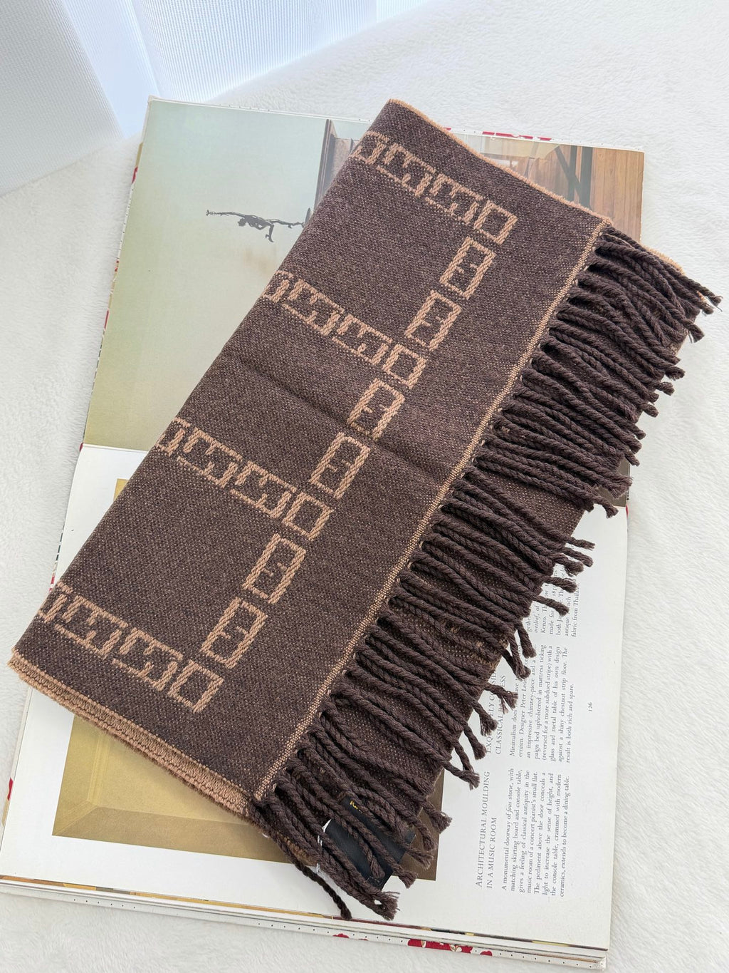 FENDI Zucca Cashmere Scarf