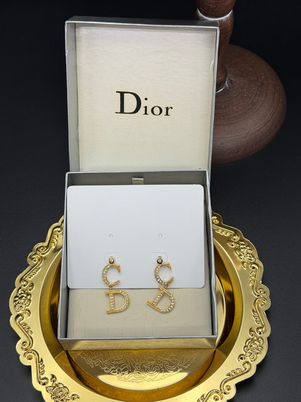 CHRISTIAN DIOR CD-Logo  Earring