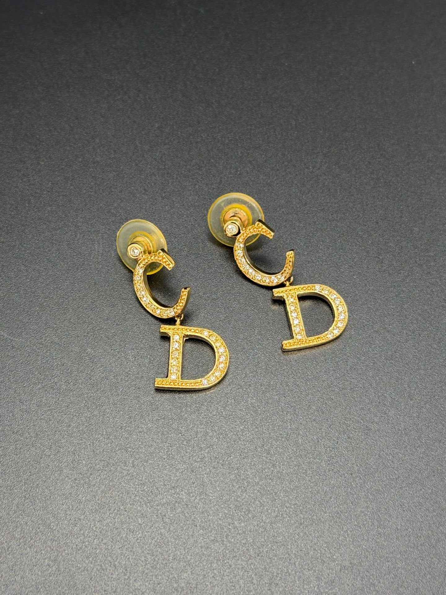 CHRISTIAN DIOR CD-Logo  Earring