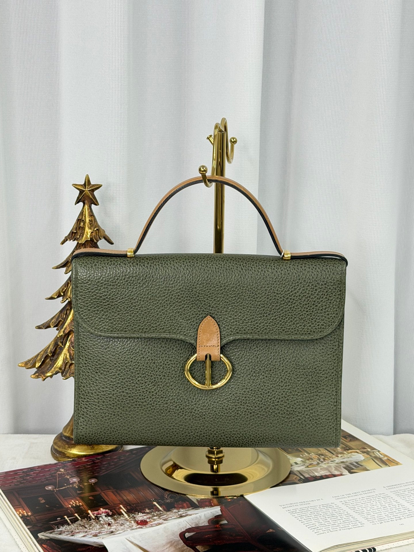 CHRISTIAN DIOR Green Geniune Kelly handbag