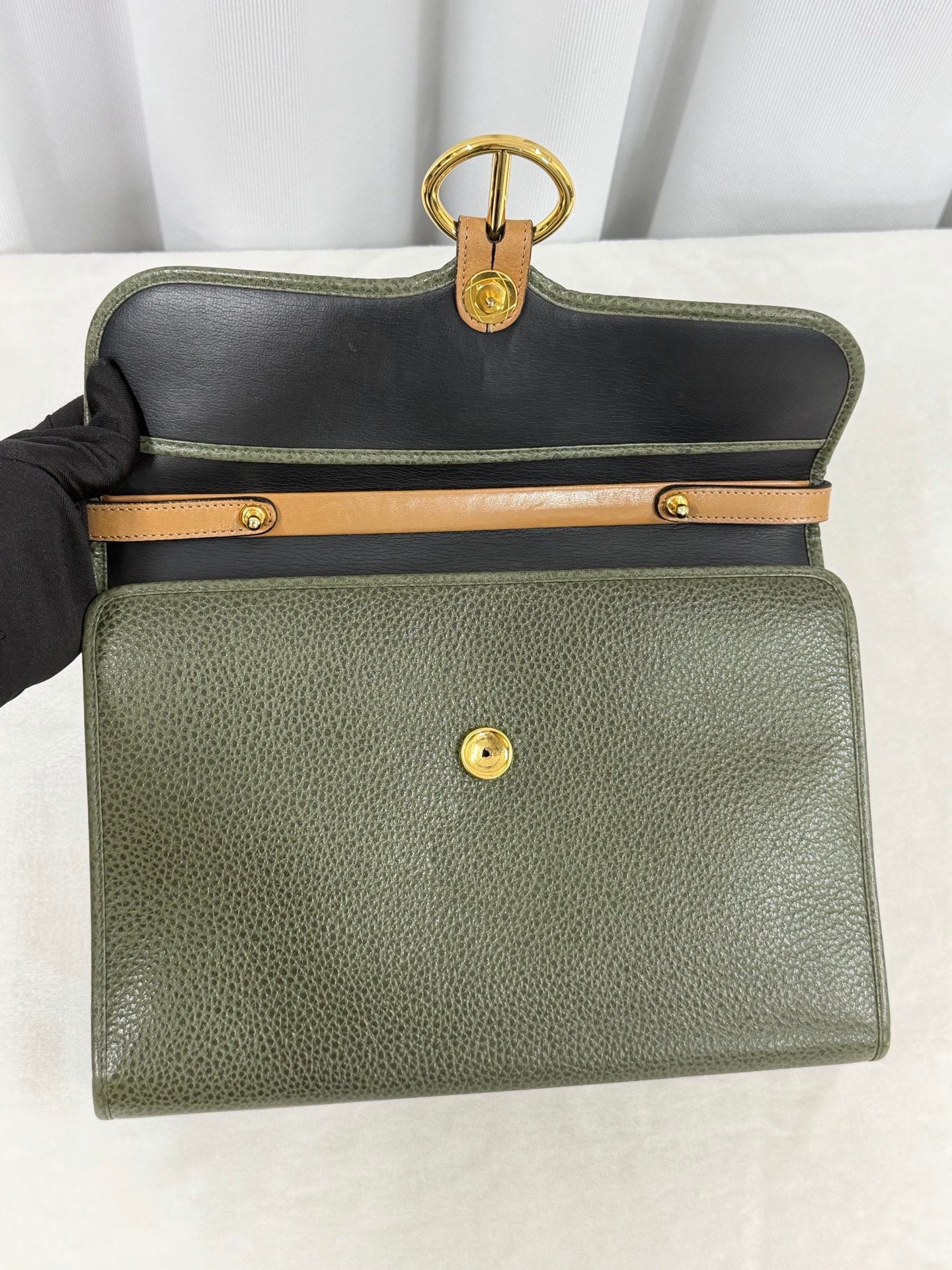 CHRISTIAN DIOR Green Geniune Kelly handbag