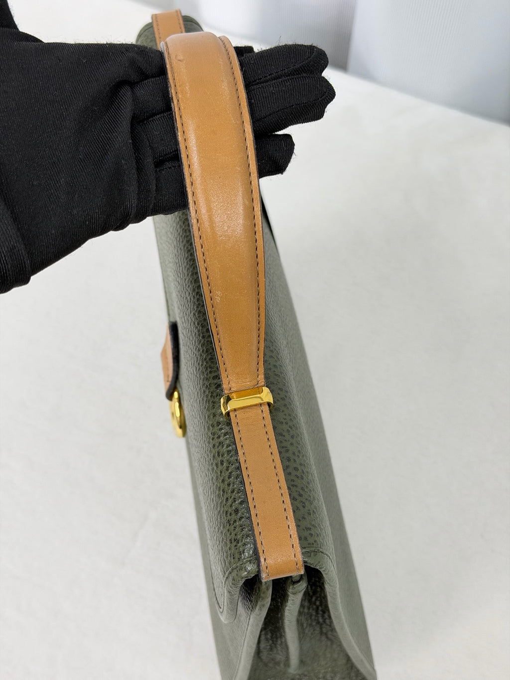 CHRISTIAN DIOR Green Geniune Kelly handbag
