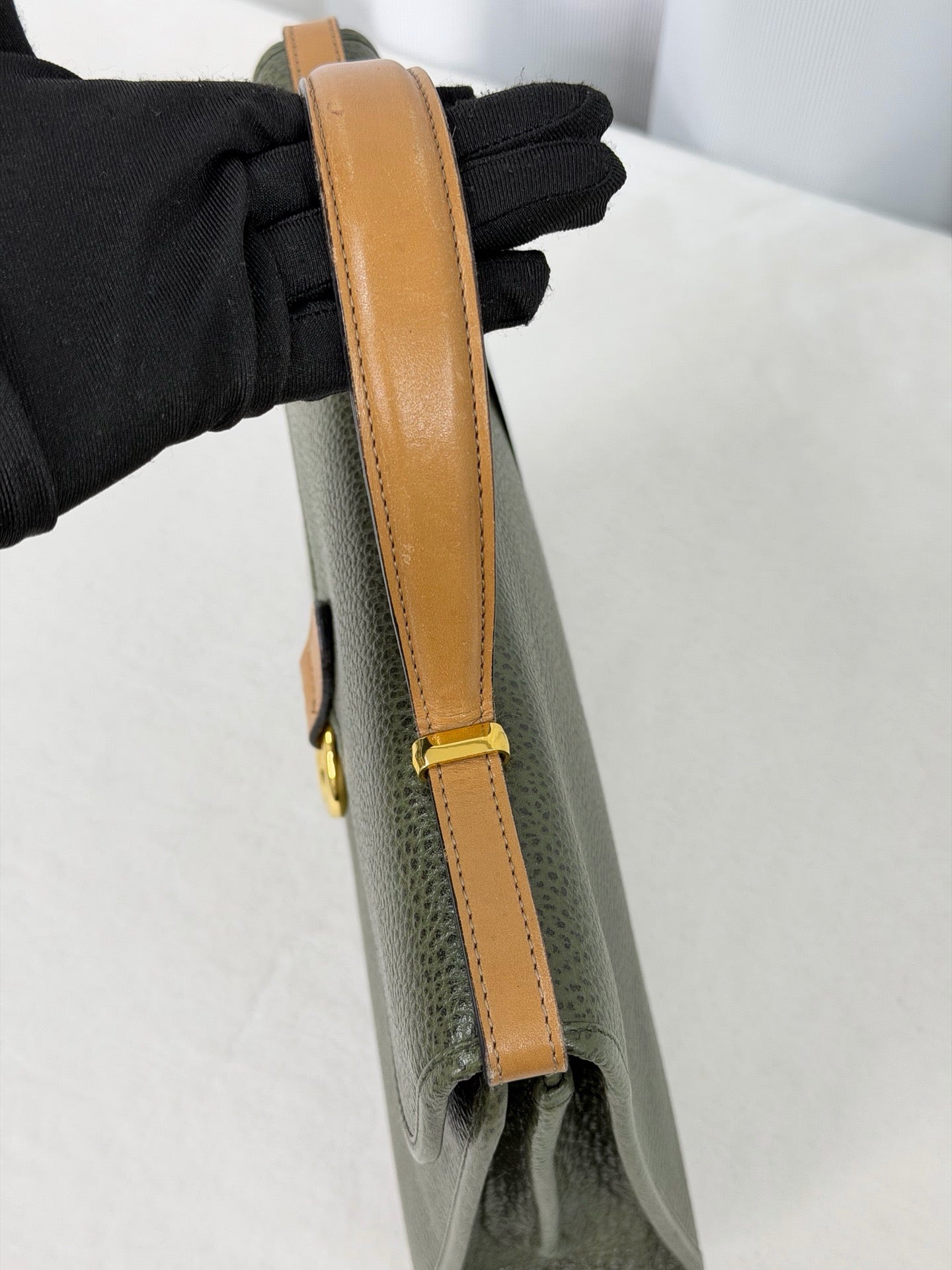 CHRISTIAN DIOR Green Geniune Kelly handbag