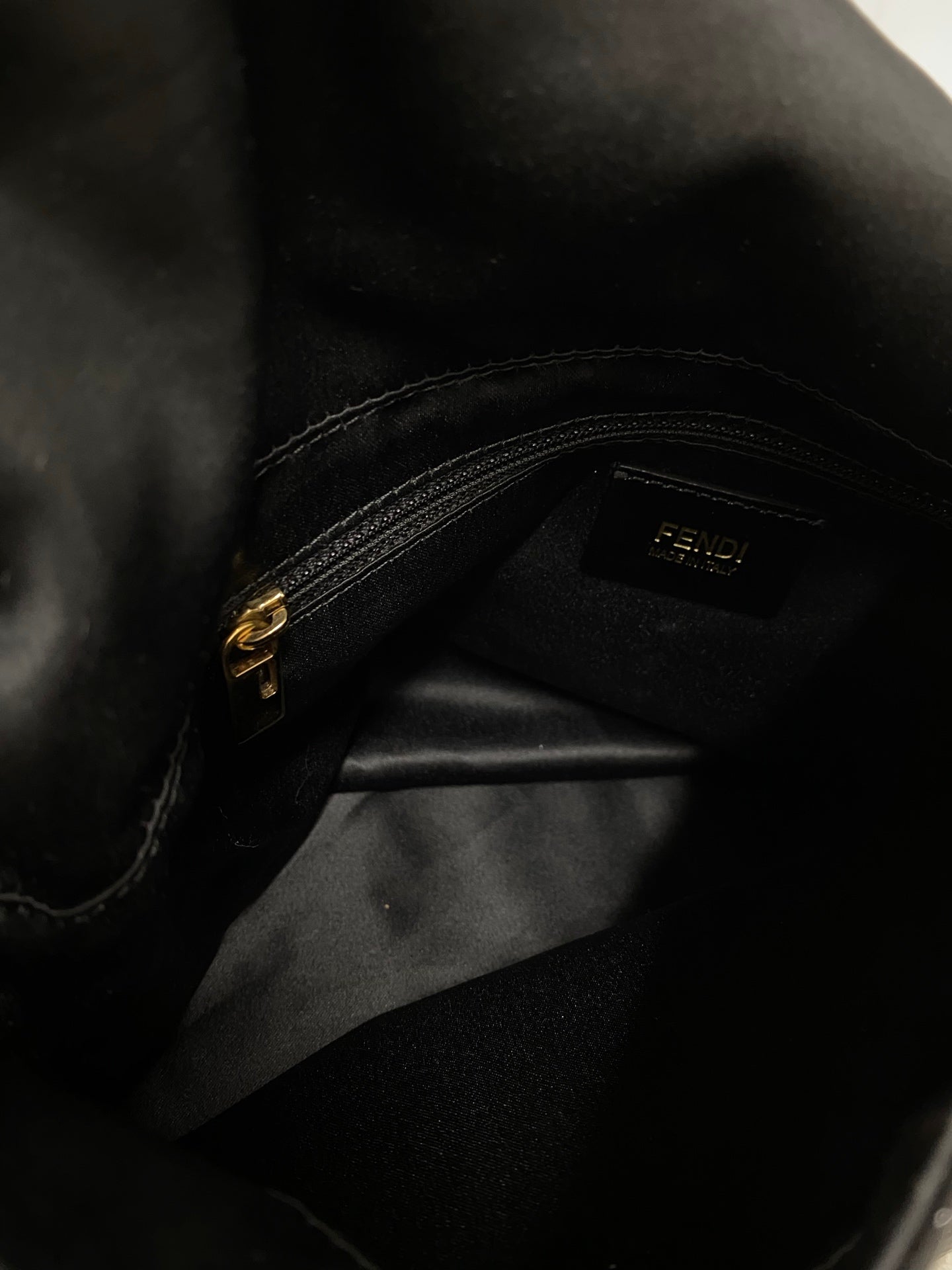 FENDI Black patent Baguette Bag