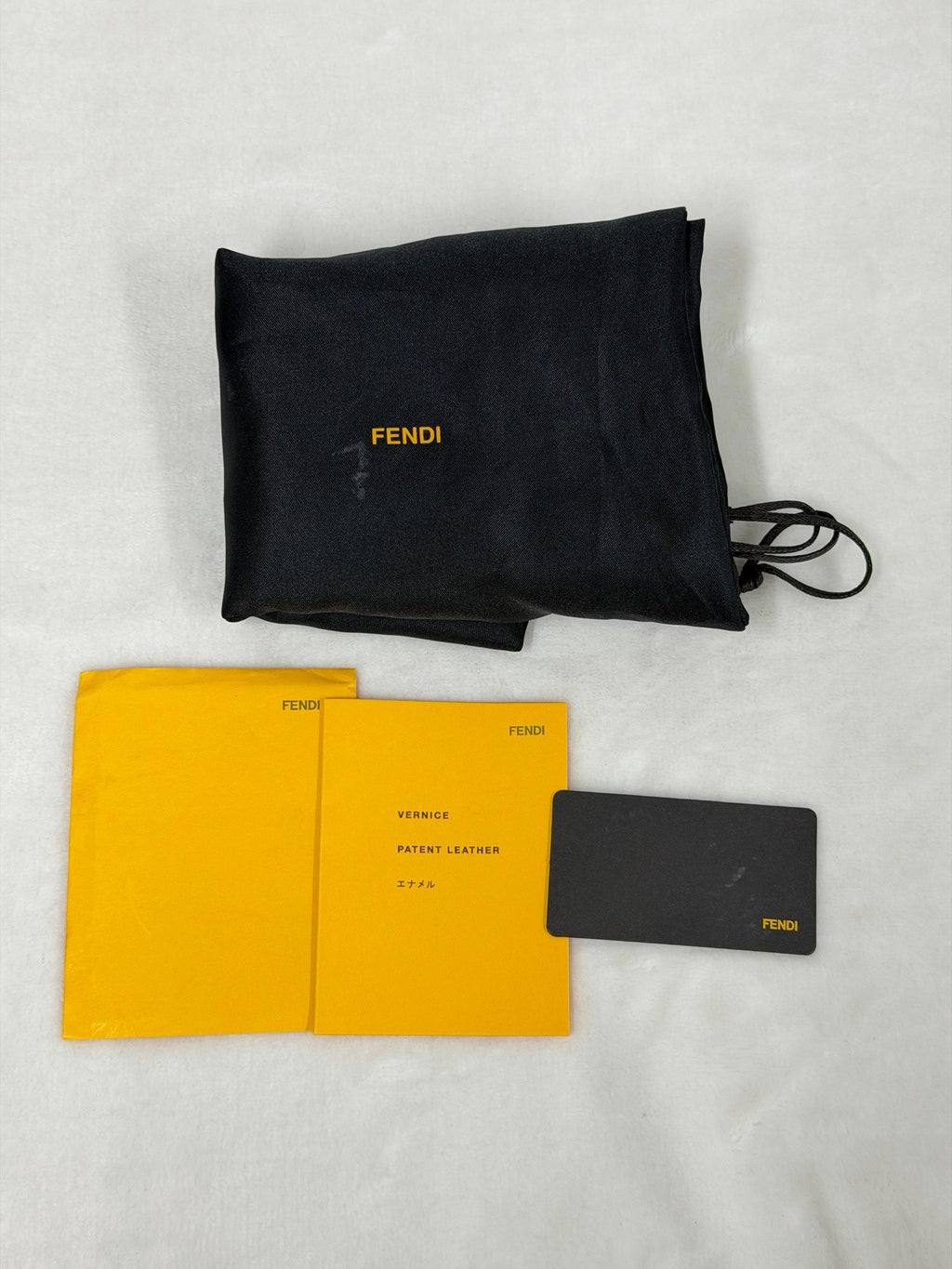 FENDI Black patent Baguette Bag