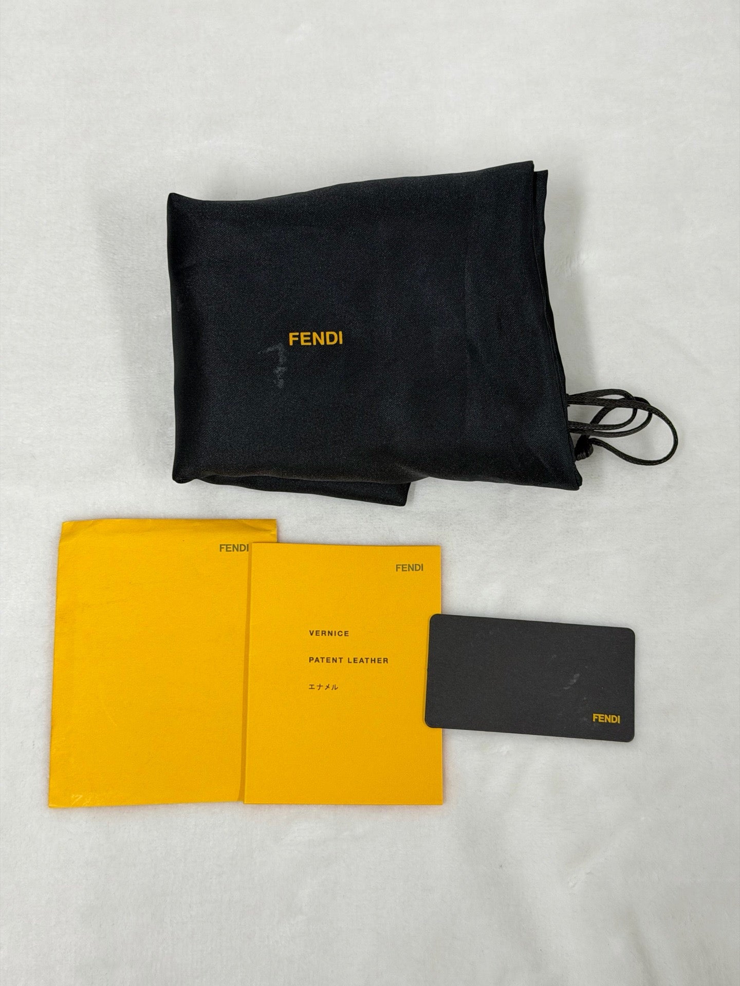 FENDI Black patent Baguette Bag