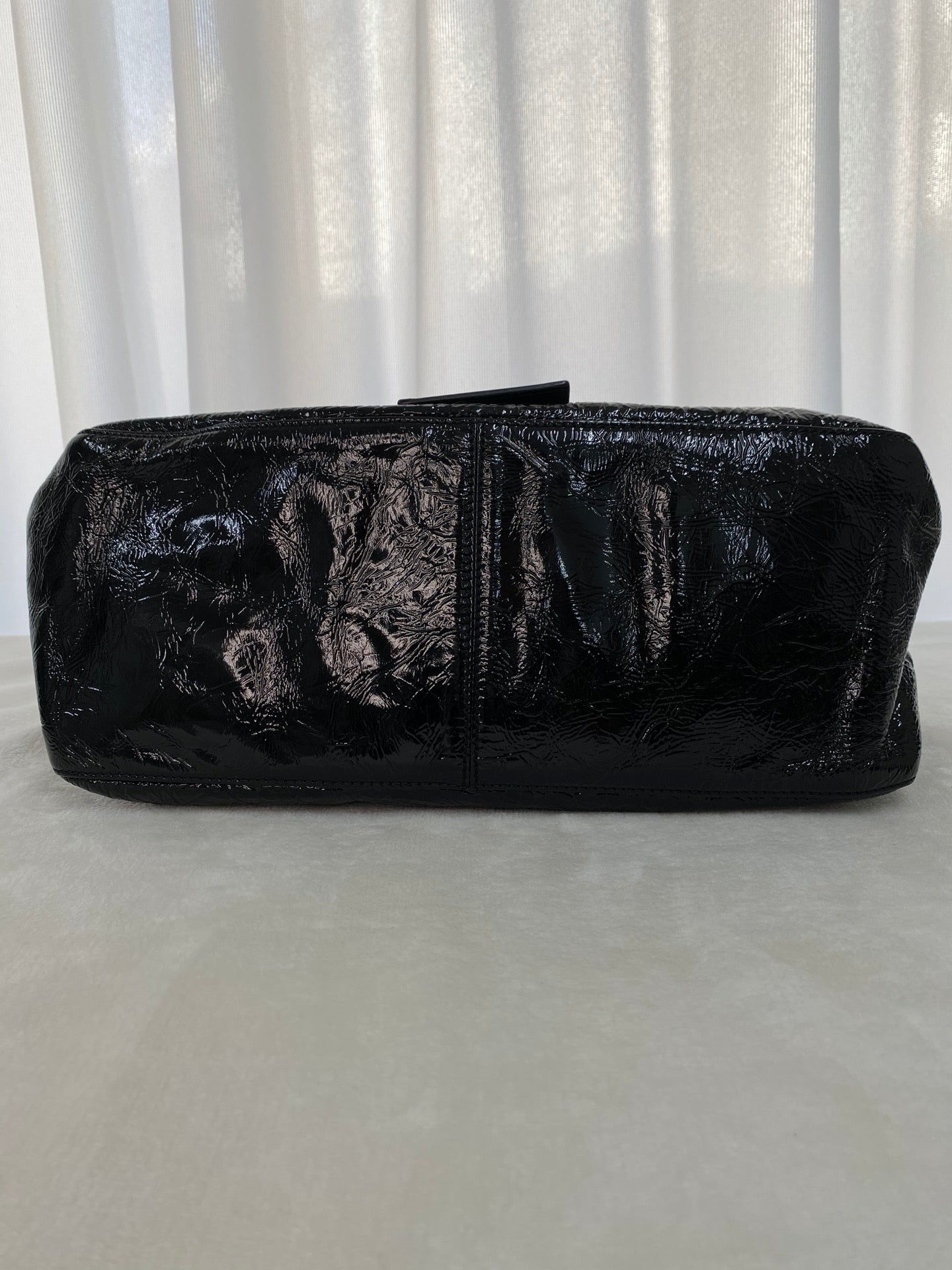 FENDI Black patent Baguette Bag