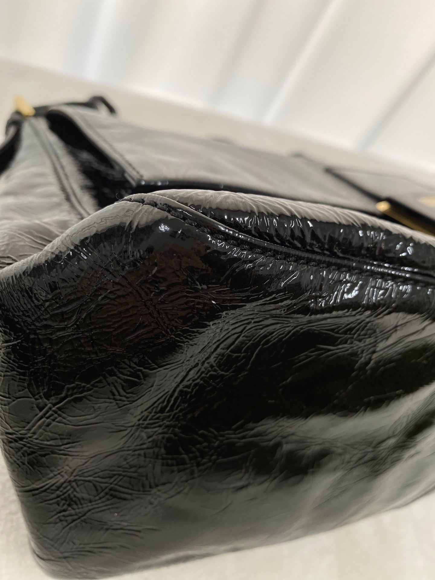 FENDI Black patent Baguette Bag