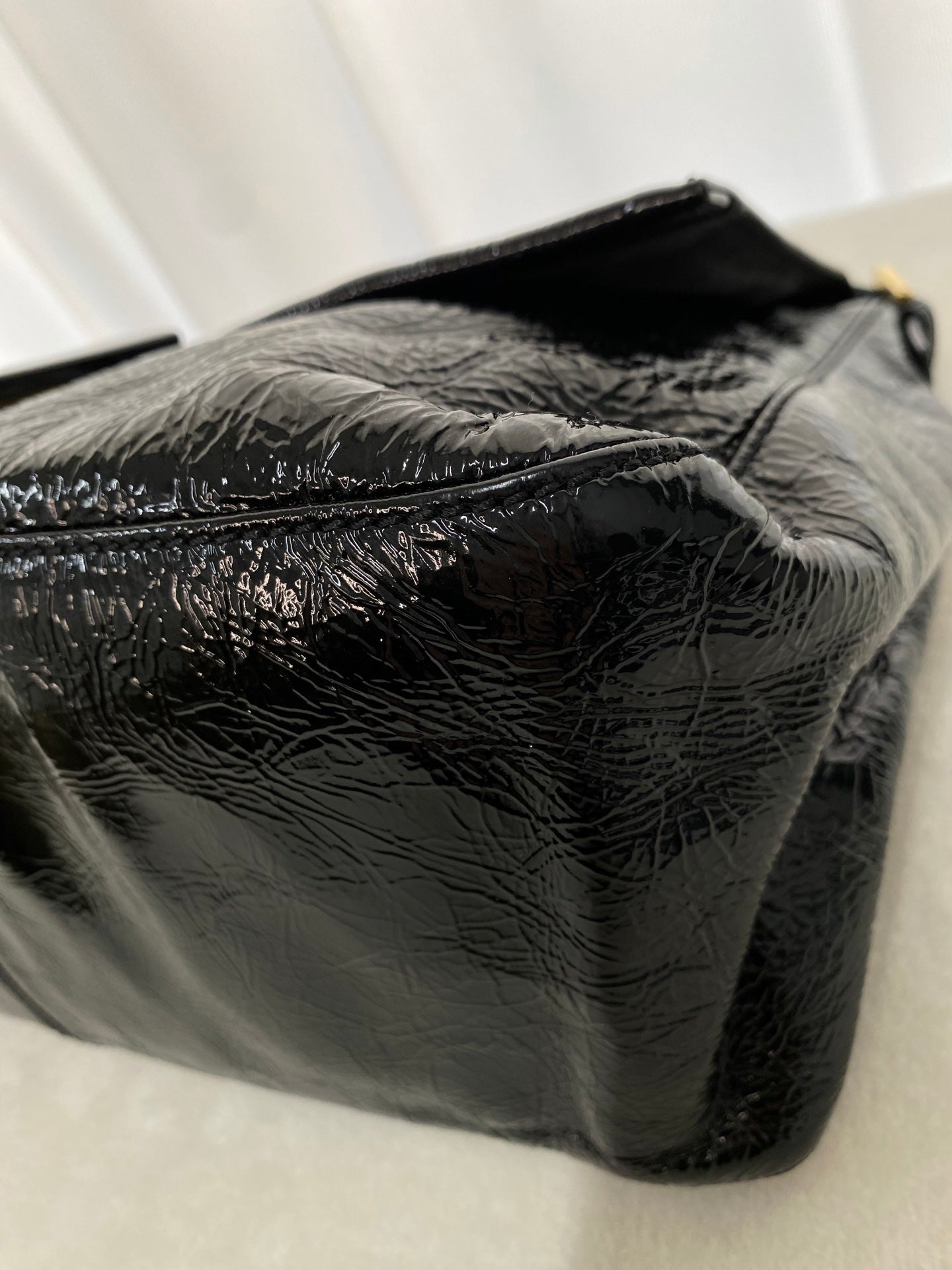 FENDI Black patent Baguette Bag