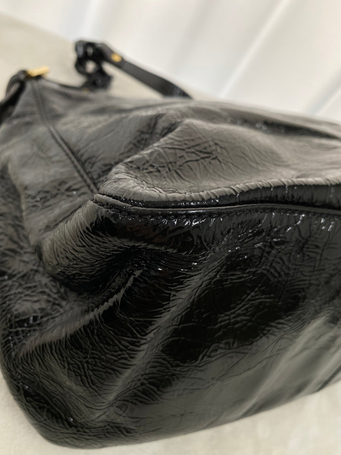 FENDI Black patent Baguette Bag