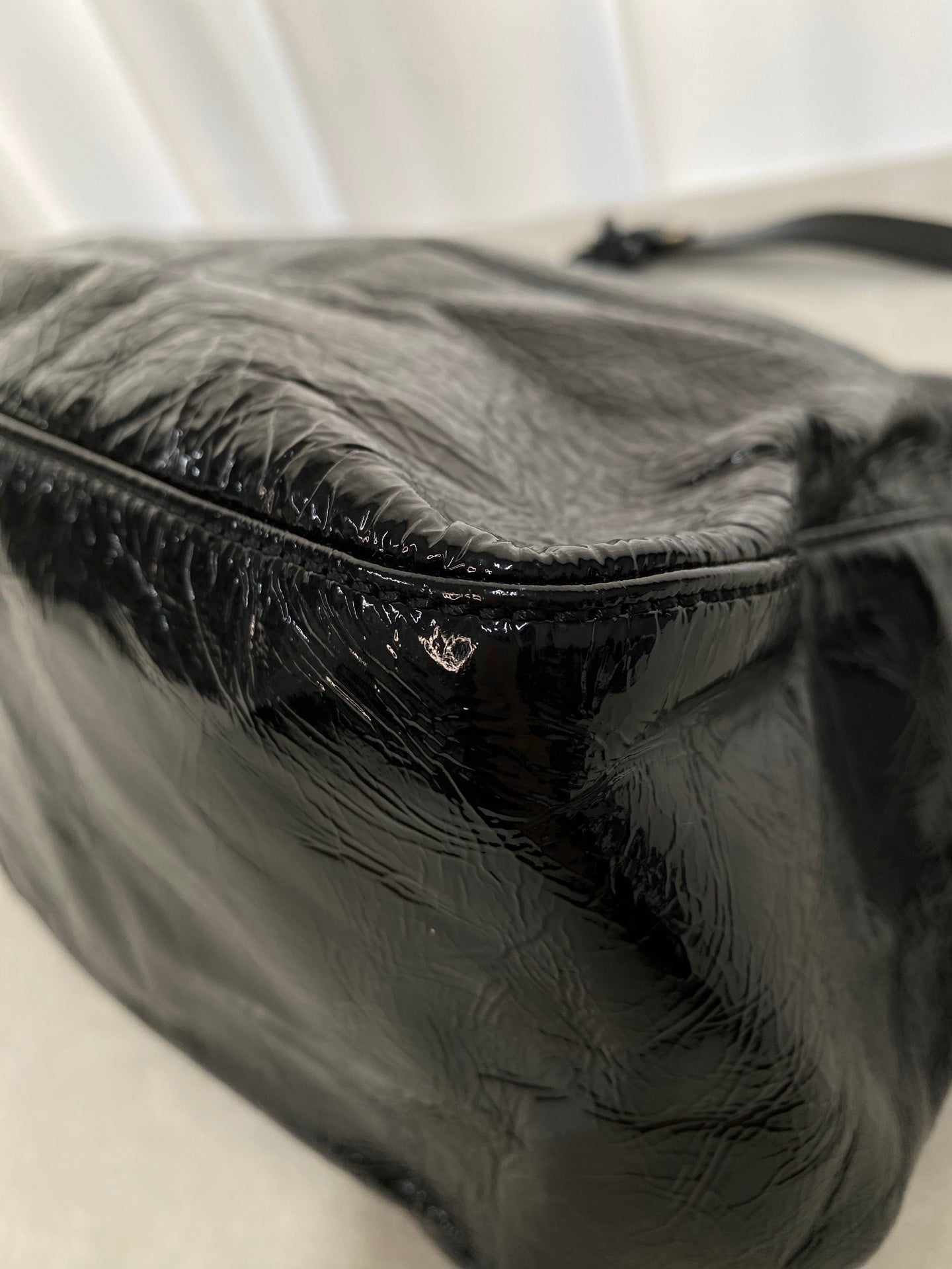 FENDI Black patent Baguette Bag