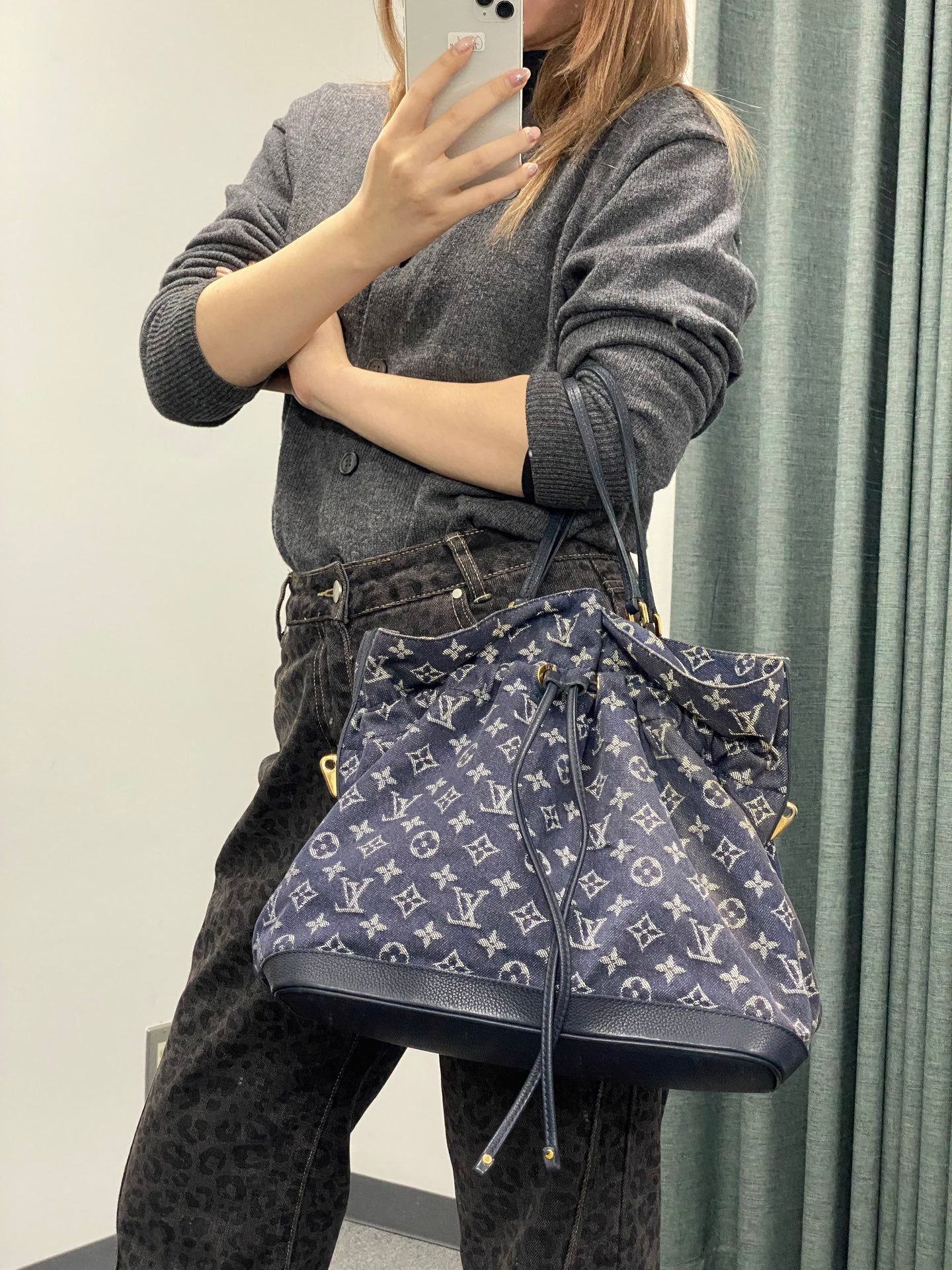 LOUIS VUITTON Monogram Denim Handbag