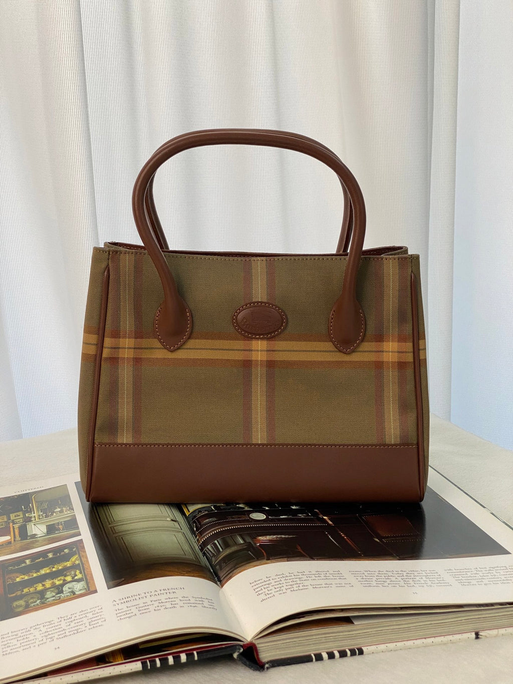BURBERRY Check pattern handbag
