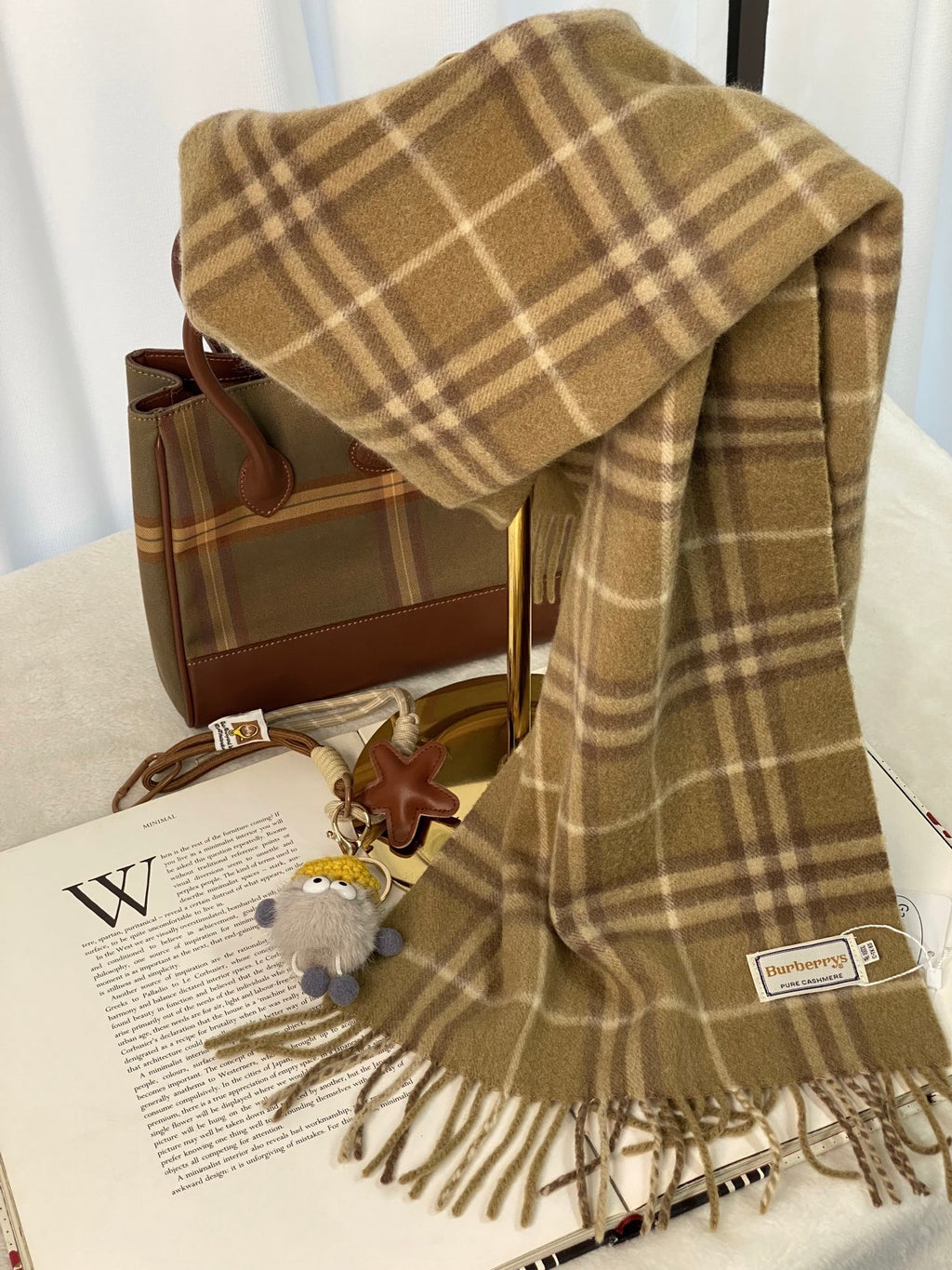 BURBERRY Check-pattern Cashmere Scarf