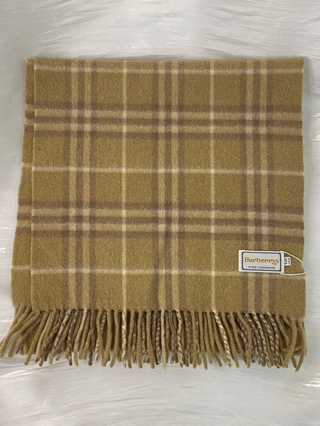 BURBERRY Check-pattern Cashmere Scarf