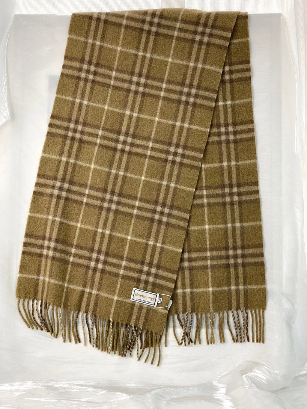 BURBERRY Check-pattern Cashmere Scarf