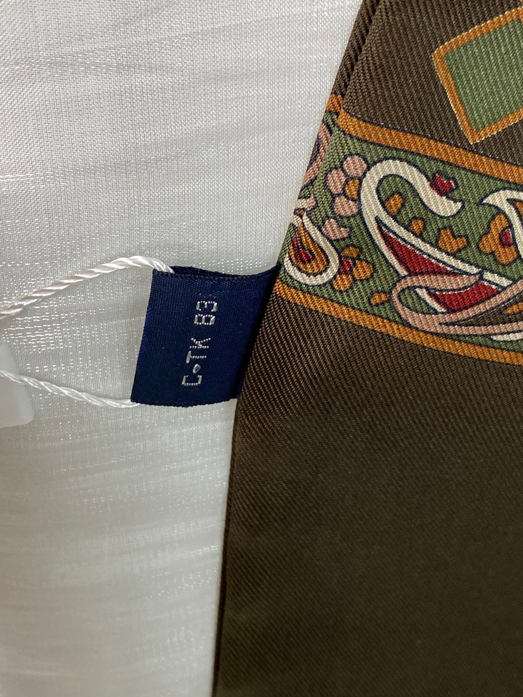 BURBERRY Equestrain Knight Logo Silk Scarf