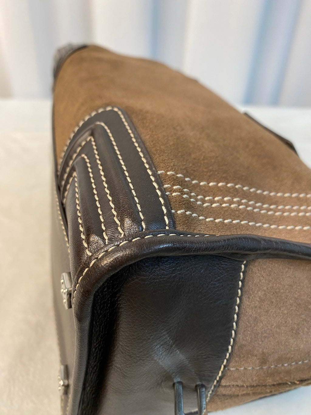 LOEWE Suede Amazona Handbag