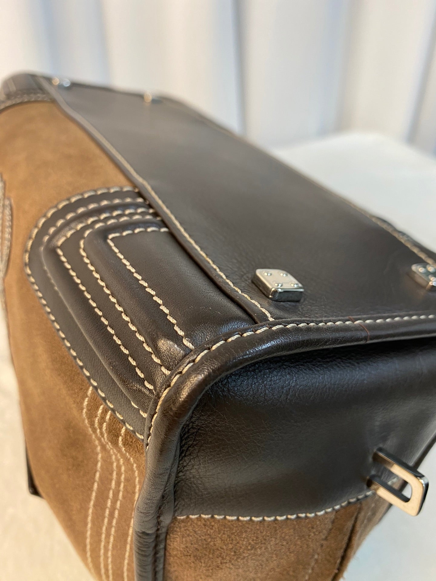 LOEWE Suede Amazona Handbag
