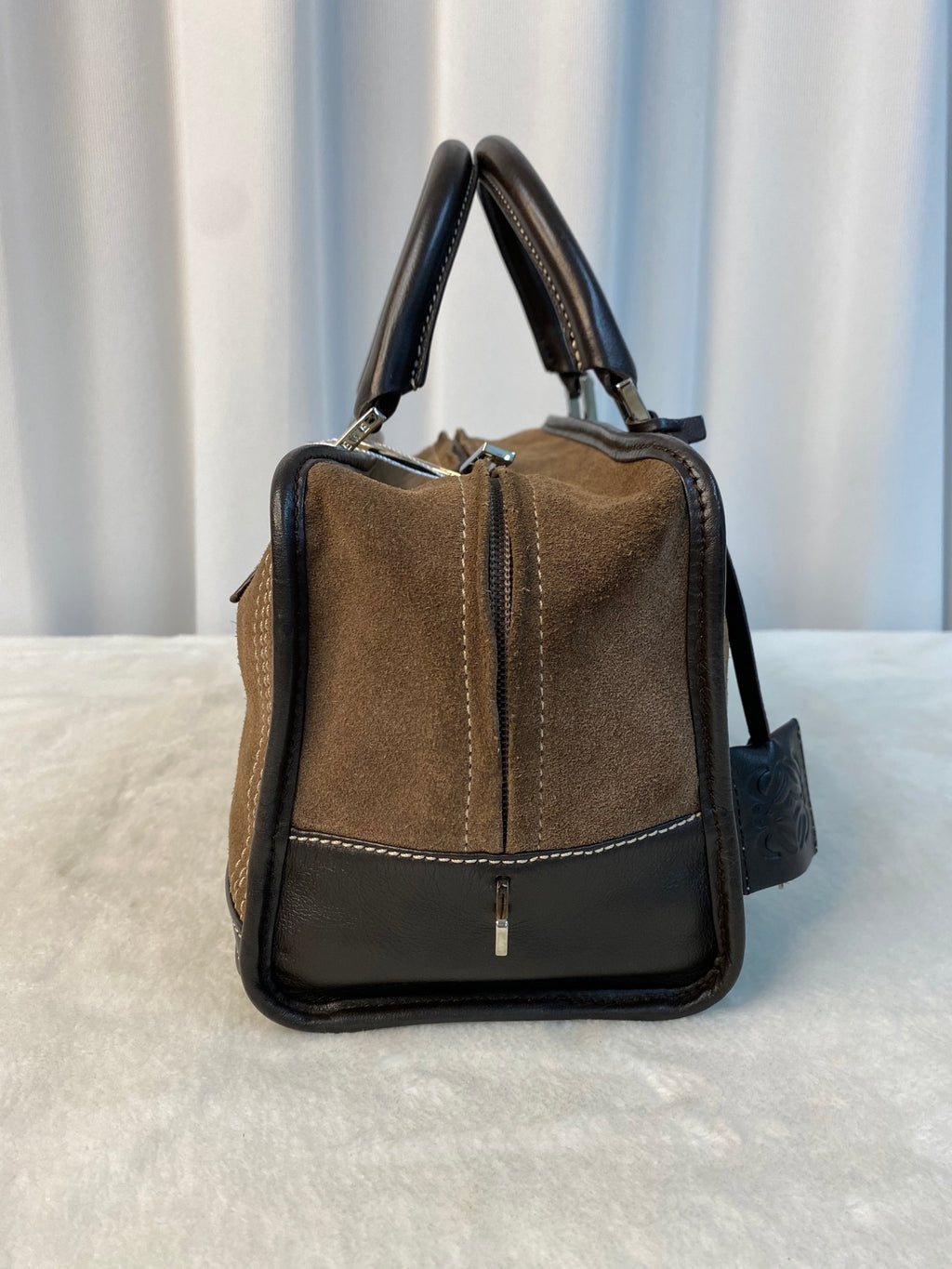 LOEWE Suede Amazona Handbag