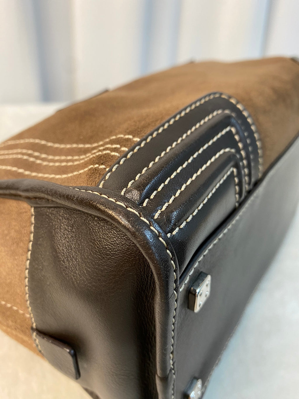 LOEWE Suede Amazona Handbag