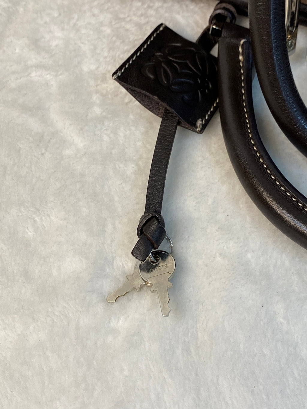 LOEWE Suede Amazona Handbag