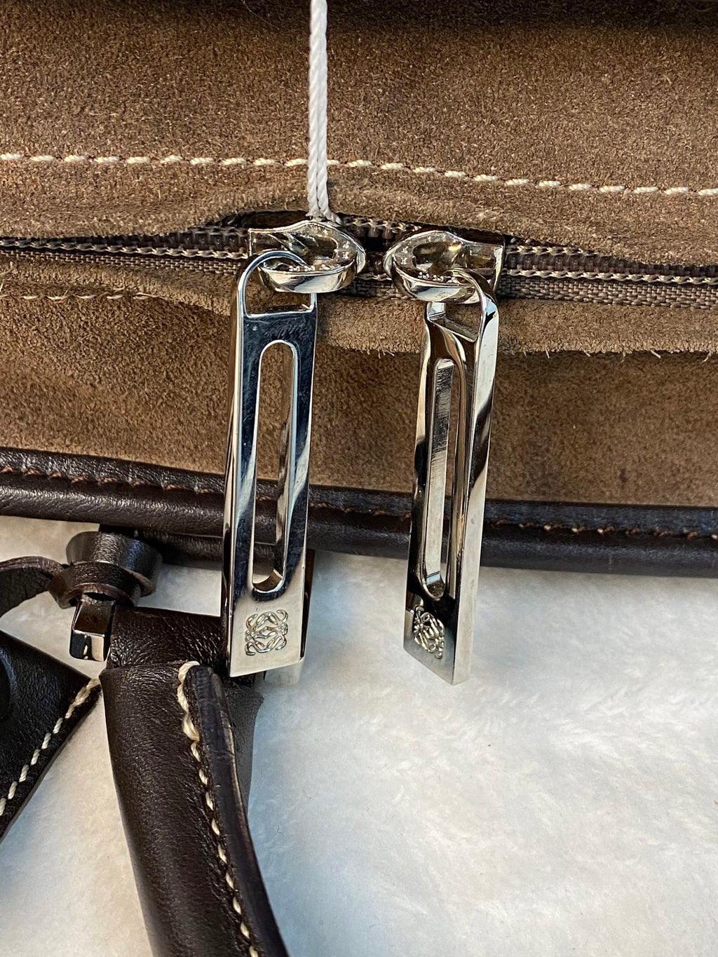 LOEWE Suede Amazona Handbag