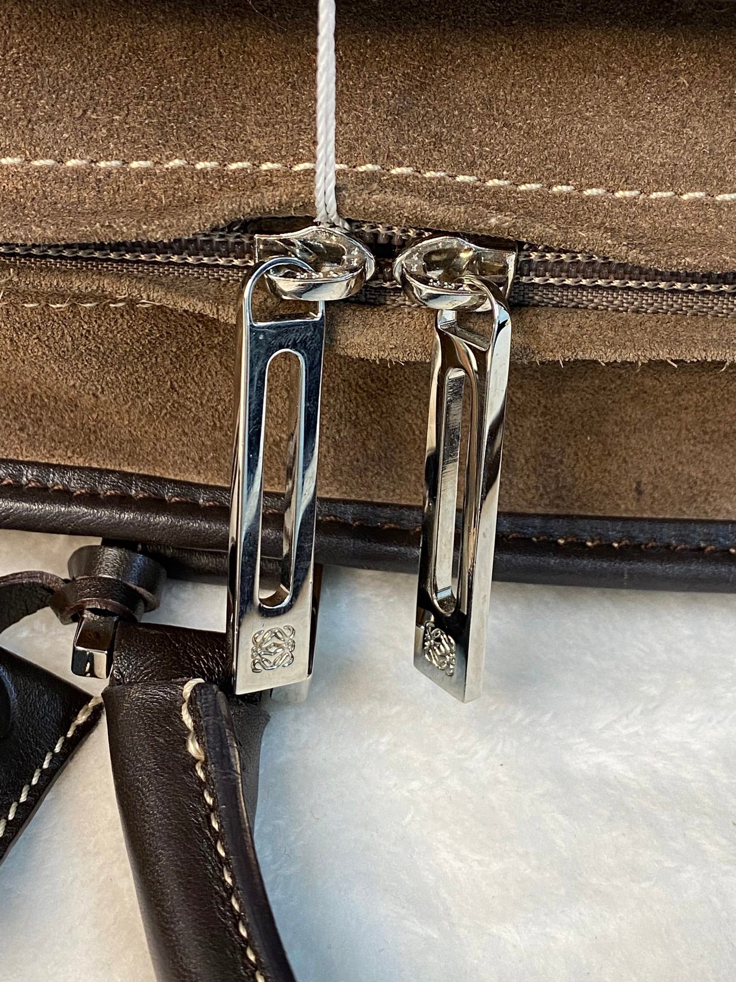 LOEWE Suede Amazona Handbag