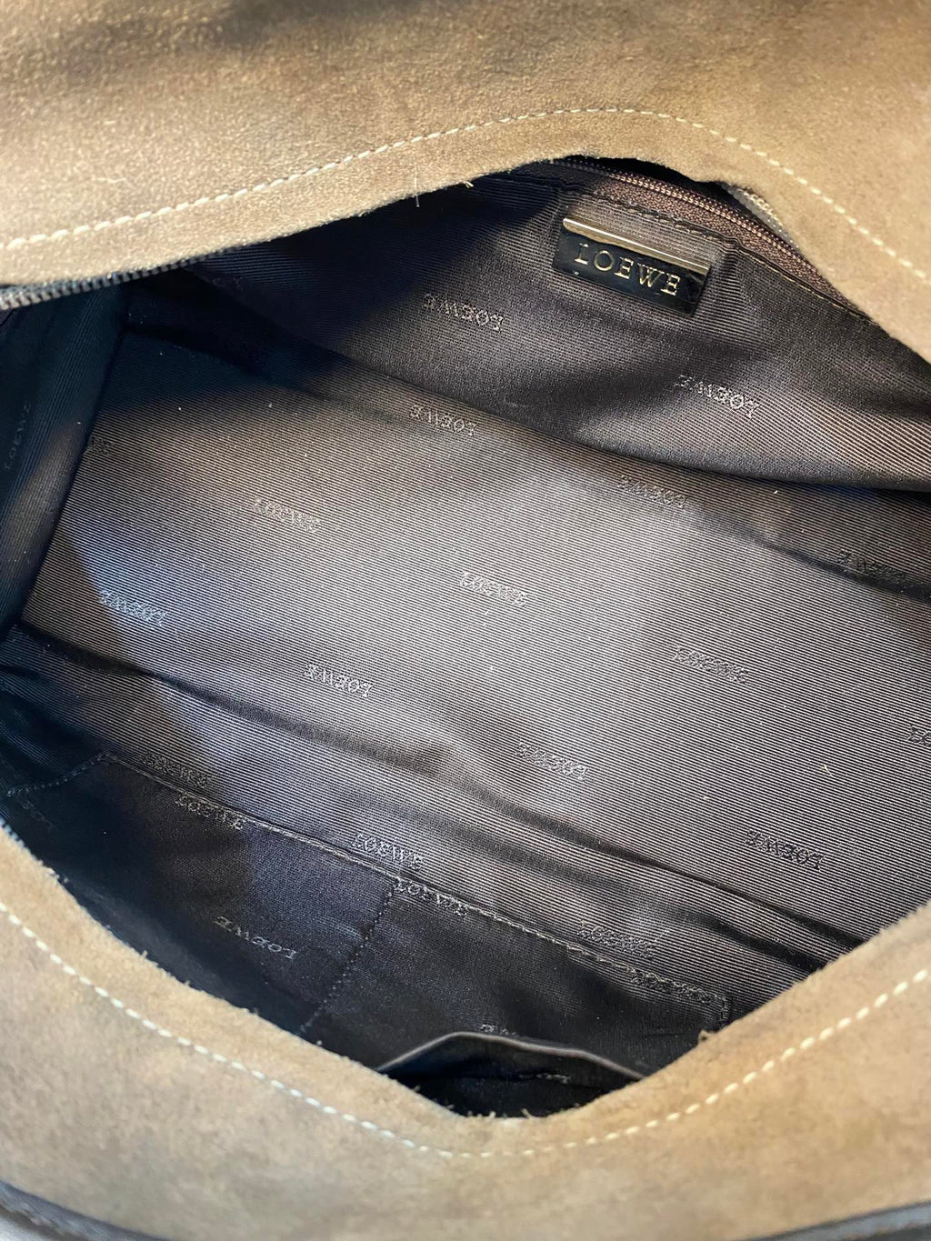 LOEWE Suede Amazona Handbag