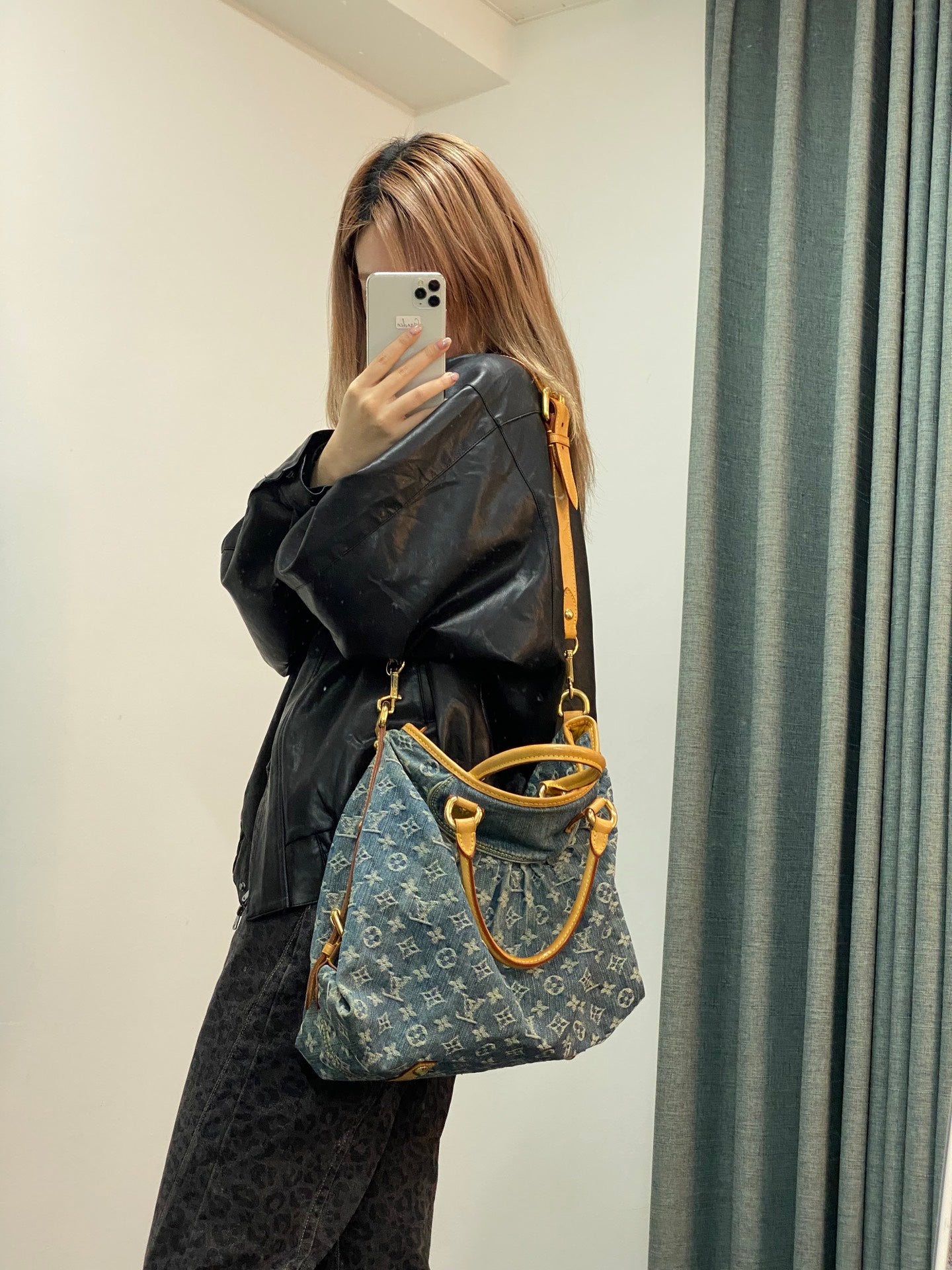LOUIS VUITTON Monogram Denim Shoulderbag