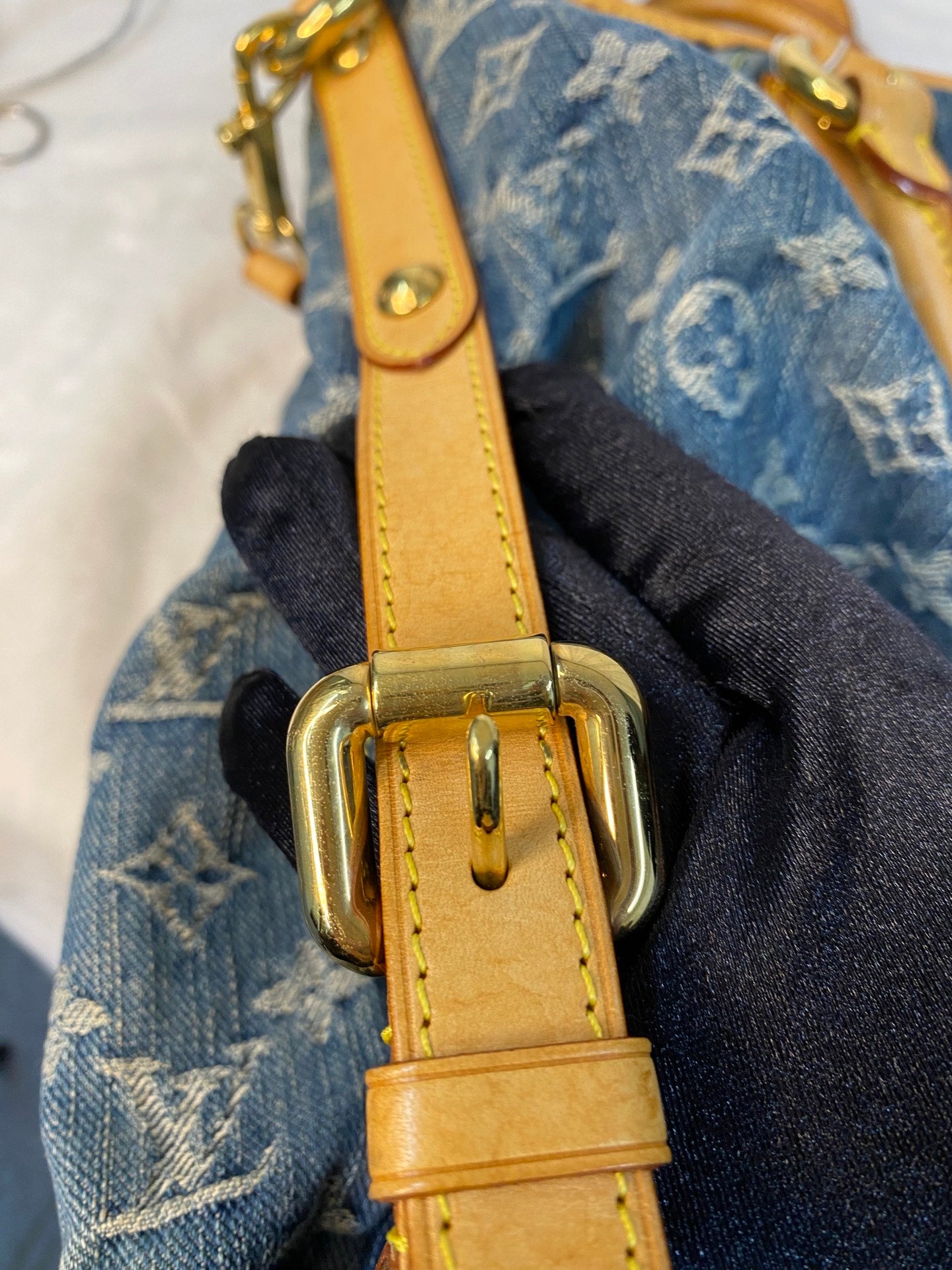 LOUIS VUITTON Monogram Denim Shoulderbag