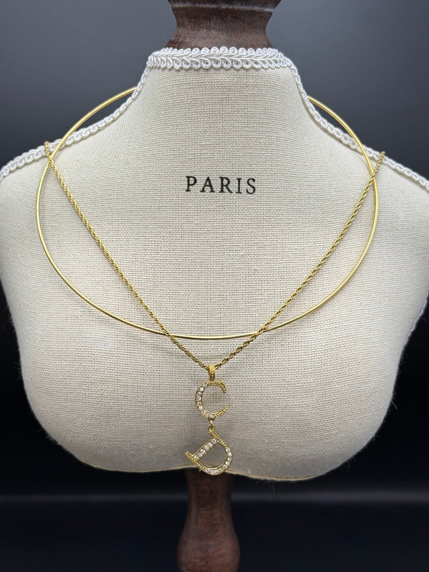 CHRISTIAN DIOR ReinestoneNecklace Set