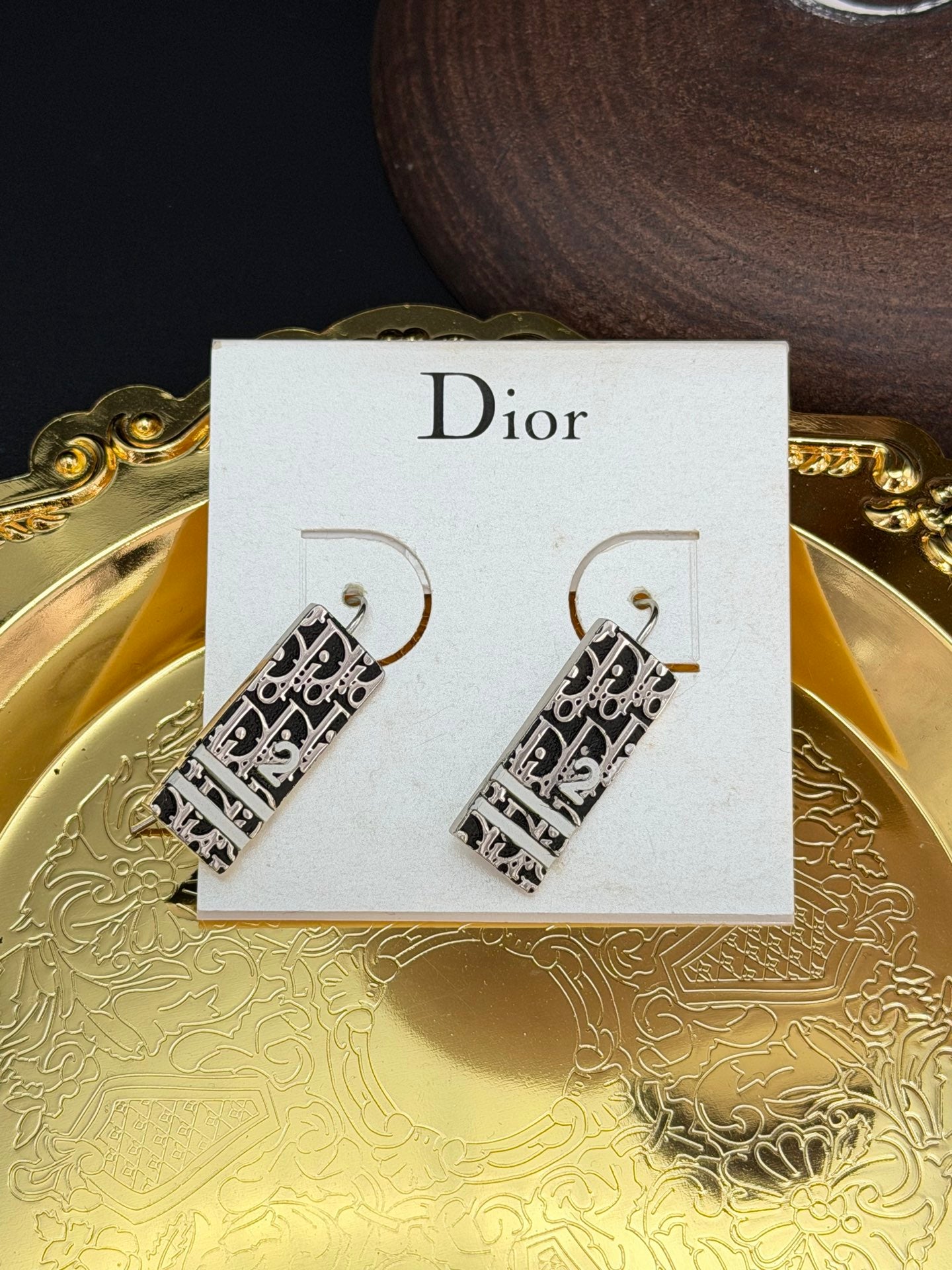 CHRISTIAN DIOR Oblique Earring
