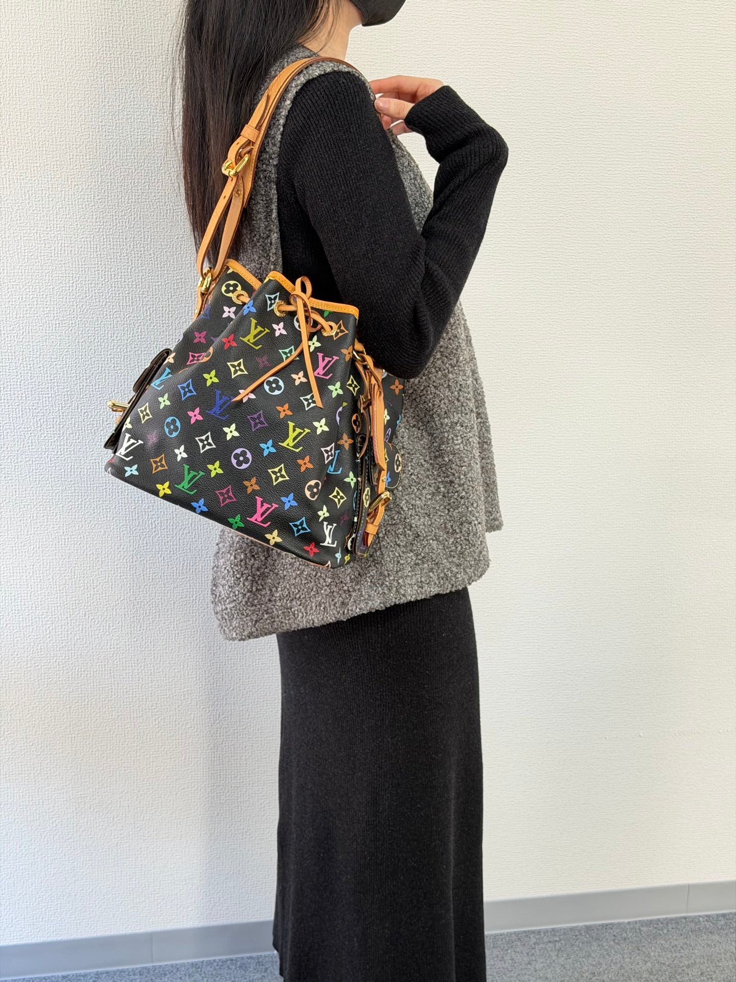 LOUIS VUITTON Monogram Multicolore Noir Shoulderbag