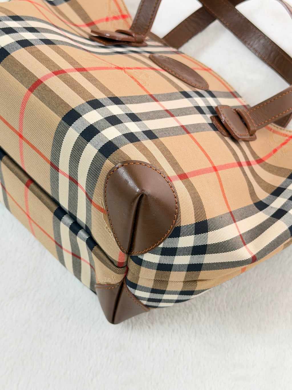 BURBERRY CHECK-pattern Mini totebag