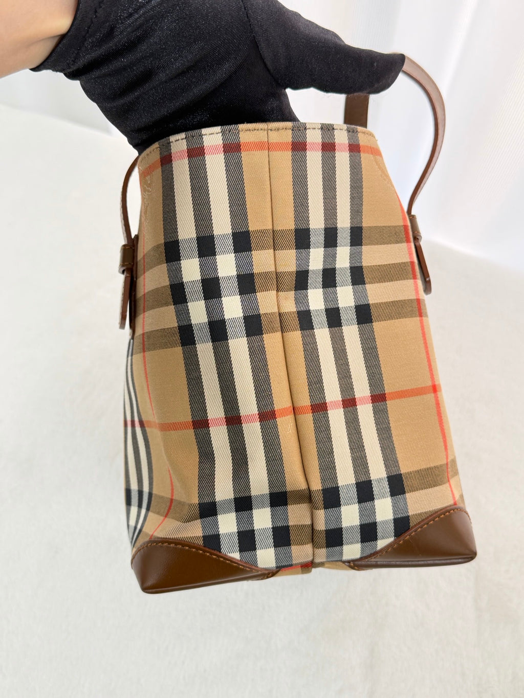 BURBERRY CHECK-pattern Mini totebag