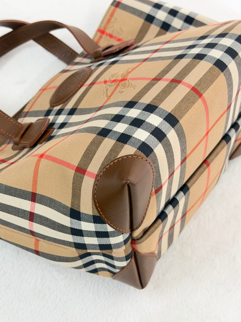 BURBERRY CHECK-pattern Mini totebag
