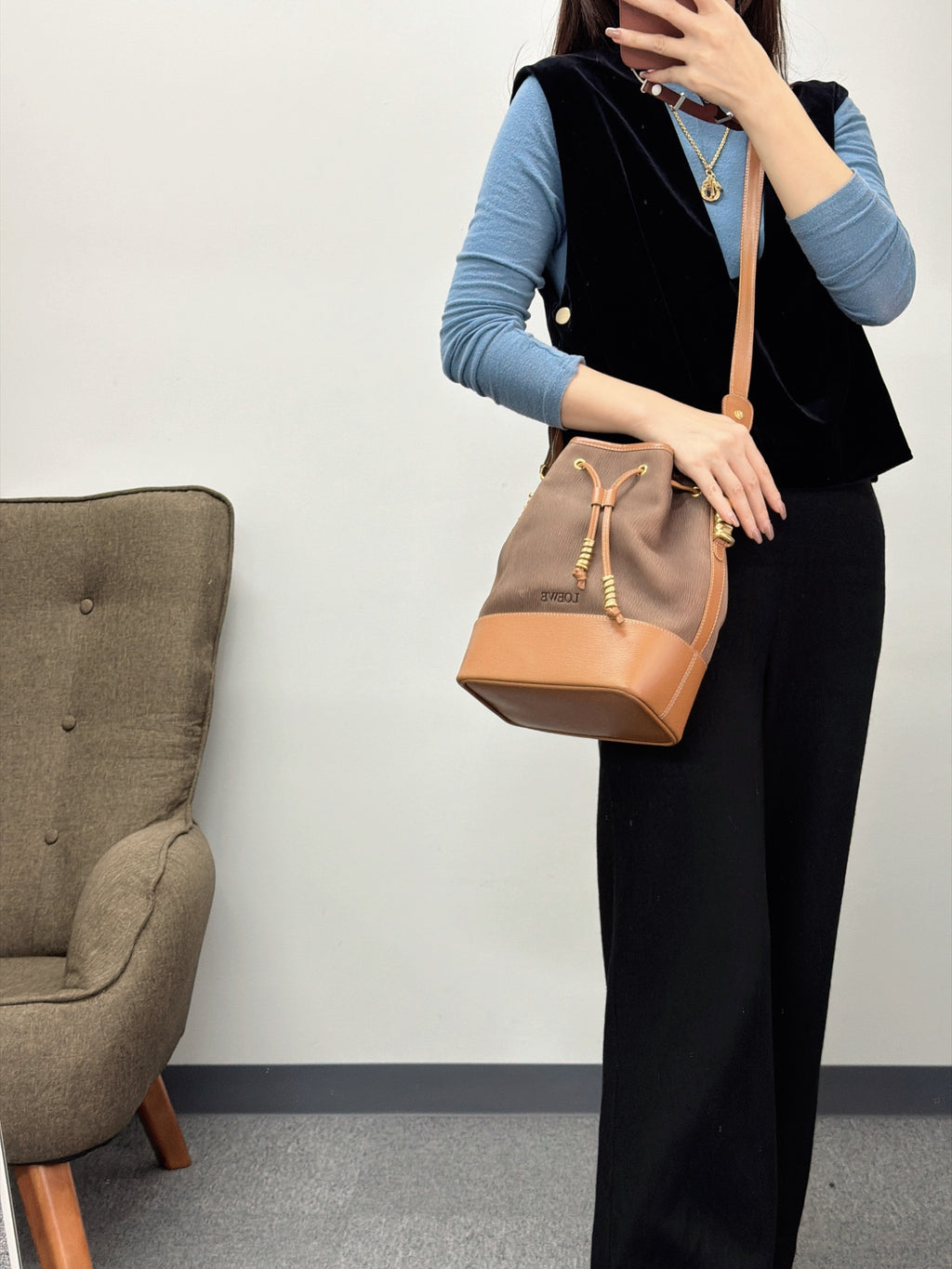 CELINE Macadam Bucket Shoulderbag