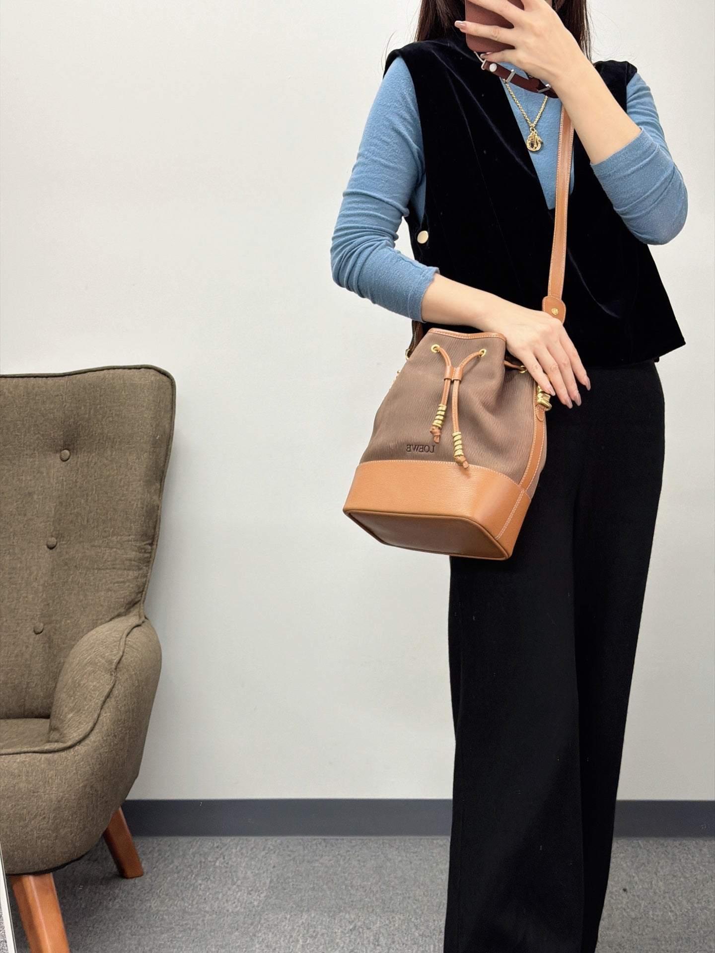 CELINE Macadam Bucket Shoulderbag