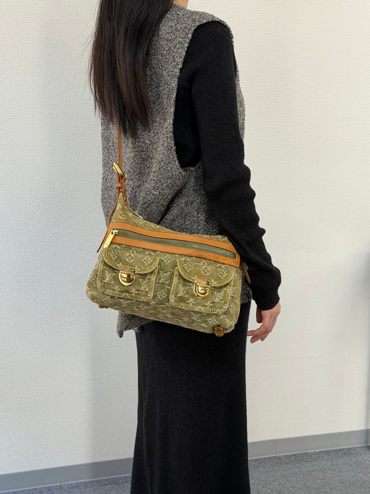 LOUIS VUITTON Monogram Denim Shoulder bag