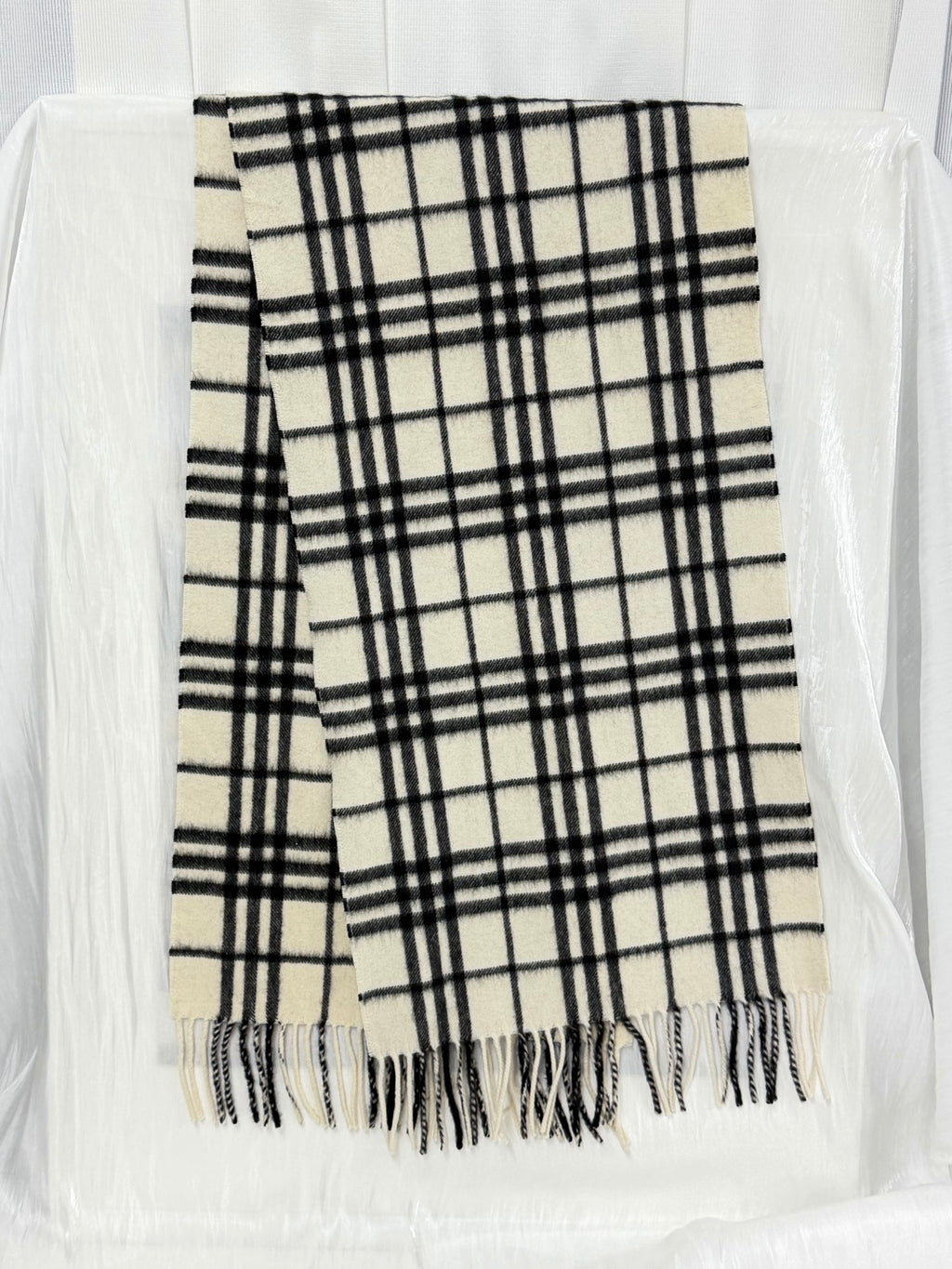 BURBERRY Plaid pattern Cashmere Scarf