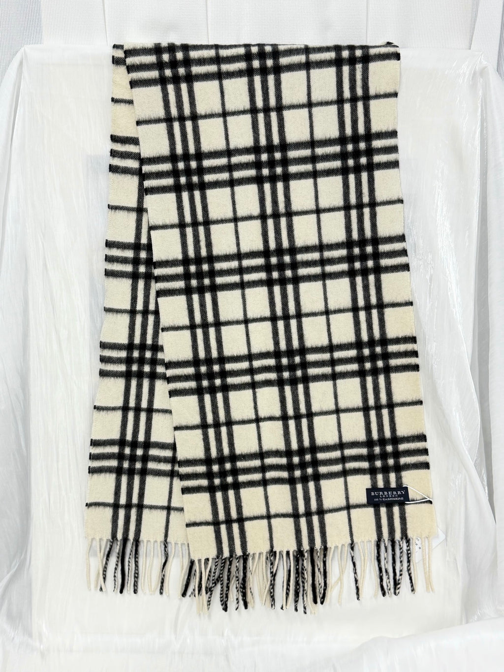 BURBERRY Plaid pattern Cashmere Scarf